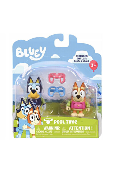 bluey Set de 2 figurine - & Bingo, La piscină