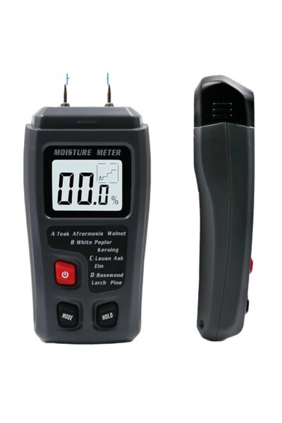 OEM Professional Moisture Meter, Portable Tester, Detector for Wood, LCD, Black