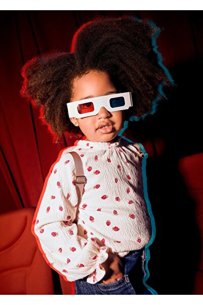 MAYORAL Girl's Embroidered Blouse Ecru 4003