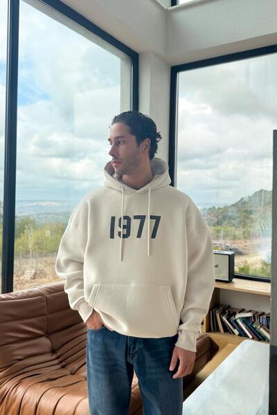 Flaw Wear 1977 με τύπωμα Φούτερ Μπεζ