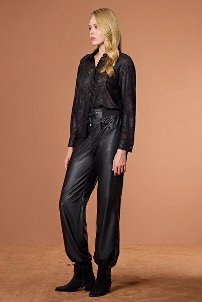 UPGRADE Jogger Deri Pantolon Siyah