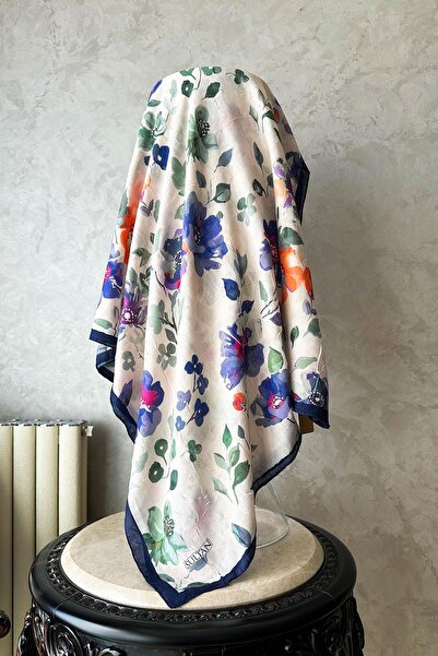 Sultan Eşarp Sultan Desenli Bambu Kraş Şal - Nisan Modeli - DK01-15