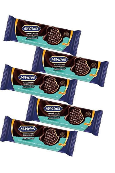 McVities Mcvitie's Whole Wheat Biscuits with Dark Chocolate Without Added Sugar 5 X 150 g - 750 Gr