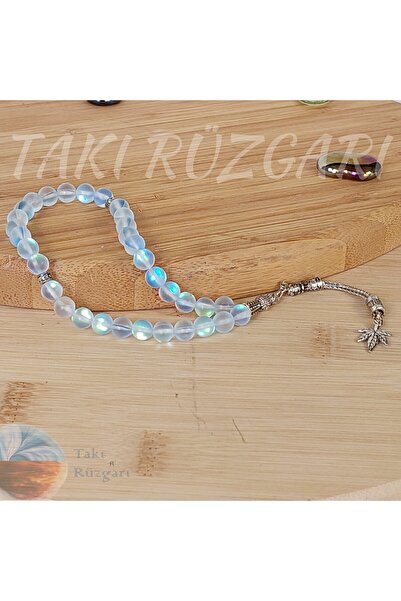 TAKI RÜZGARI Beyaz Termal Kuvars Doğal Taş Tesbih – Zarif ve Şık Tasarım