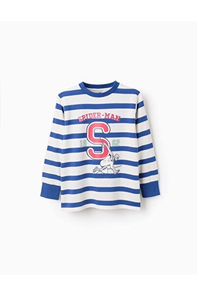 Ziddy Long Sleeve T-shirt for Boys 'Spider-Man', White/Blue