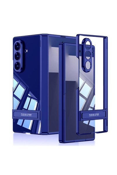 Microsonic Samsung Galaxy Z Fold 7 Case Clarity Stand Navy Blue