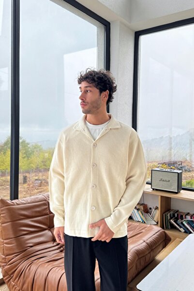 Flaw Wear Buttoned Polo Neck Knitwear Cardigan