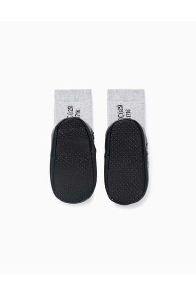 Ziddy WAR MOCASSIN SOCK, LIGHT GREY, 27/30