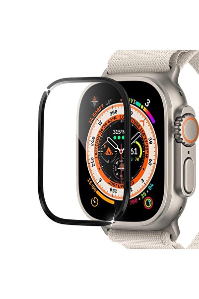 Microsonic Apple Watch Ultra 3 Tam Kaplayan Cam Ekran Koruyucu V2 Siyah