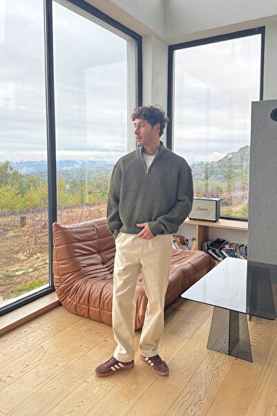 Flaw Wear Half Zip Knit Sweater