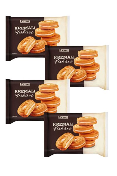 Harras Creamy Biscuit Plain Sandwich Biscuit 4 Pcs X 375 Gr