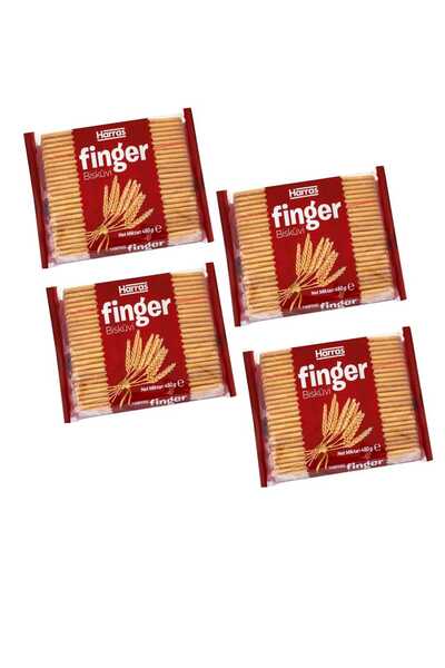 Harras Finger Bisküvi Sade Parmak Bisküvi 4 ADET x 450 GR