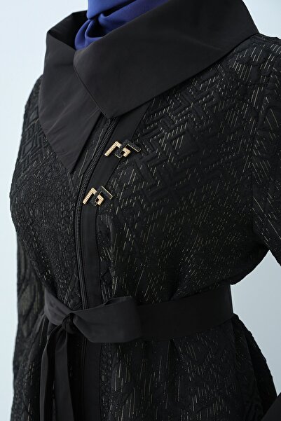 Nihan İnce Kapitone Rahat Kalıp Kap Siyah