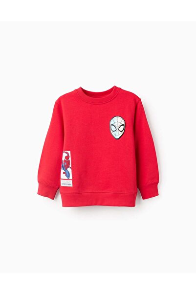 Ziddy سويت شيرت قطني للأولاد "سبايدرمان"، أحمر