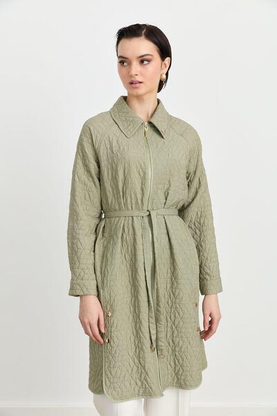 Nihan İnce Kapitone Kuşaklı Kap Ada Çayı