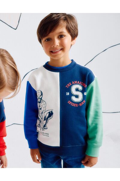 Ziddy سويت شيرت قطني للأولاد "سبايدرمان"، متعدد الألوان
