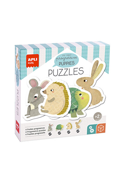 Apli Kids Primul meu Puzzle Progresiv APLI, cu animale, 12 piese