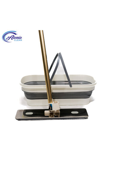 NO BRAND MSX-46 flat mop set with foldable bucket