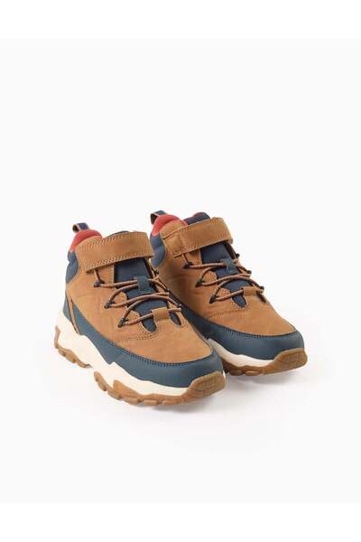 Ziddy Superlight Runner Mountain Boots for Boys, Camel/Blue