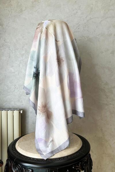 Sultan Eşarp شال من الخيزران منقوش من سلطان - موديل أييلين - DK03-10