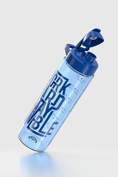 Renga Lidya Work Hard Pattern 630 ml Tritan Water Bottle 912033 Blue