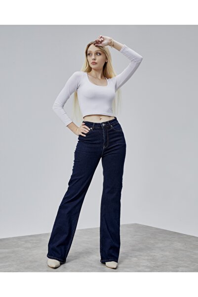 BEJNA Women's High Waist Wide Leg Jeans