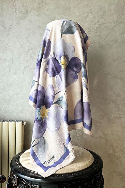 Sultan Eşarp Sultan Desenli Bambu Kraş Şal - Yasemin Modeli - DK04-04