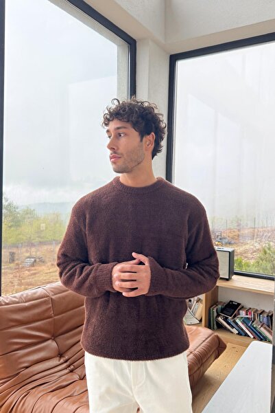 Flaw Wear Furry Plush Knit Sweater