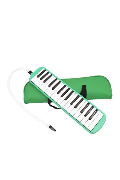 Flippy Melodica 32 Keys Flippy, ABS, for Beginners, 45 x 13 x 7 cm, Includes Case and Mouthpiece, Green