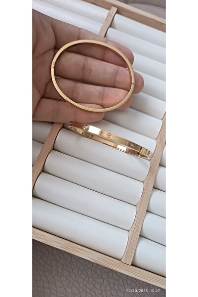 ARİ TAKI Brand Model Thin Gold Steel Handcuffs