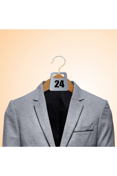 creative sign SET NUMERE GARDEROBA DIN ABS ARGINTIU/NEGRU -100 PIESE (ABS GRA...