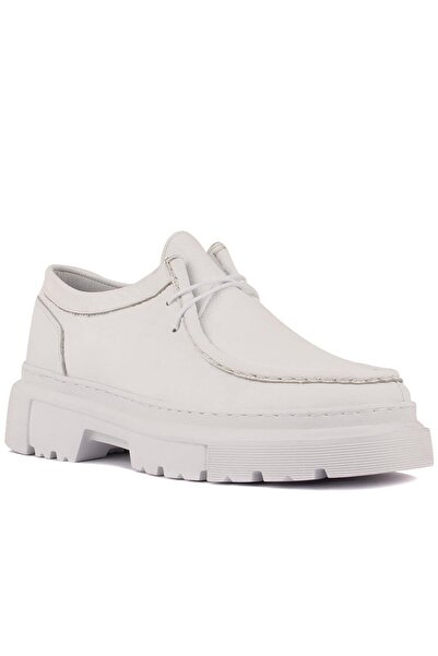 SailLakers - White Leather Lace-Up Men's Casual Shoes 101-9009-H1308