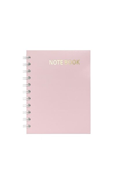 OEM Notebook A6, 80 Sheets, Metal Spiral, Pastel Pink Cover