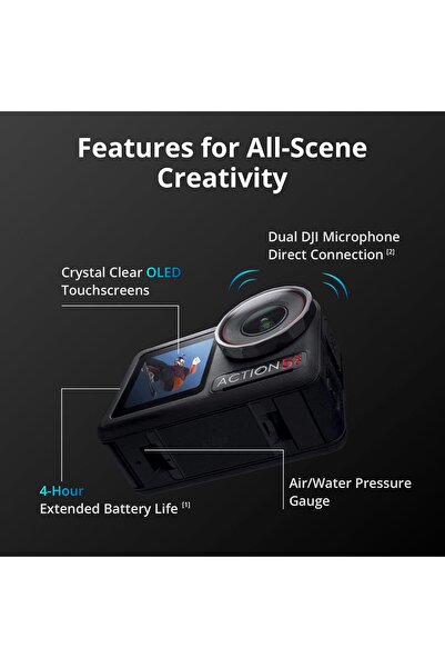 DJI Osmo Action 5 Pro Adventure Combo, Action Camera 4K with 1/1.3" Sensor, 12h Extended Battery Lif