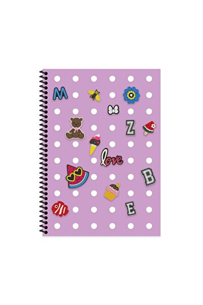 KESKİN COLOR دفتر ملاحظات ممتع بغلاف مربع من البولي بروبيلين مقاس A4 - أرجواني