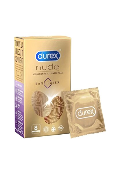 Durex Prezervative fără latex, culoare nudă, 8 bucăți