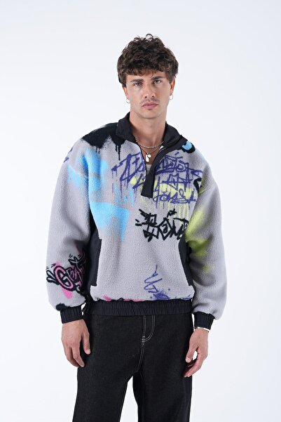 TÜZeMEN Plush Sweat with Woven Garnish