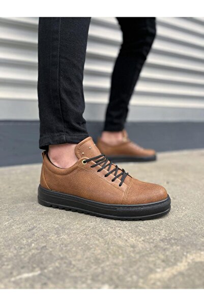 MELAMS Toureg Lace-Up Leather Men's Casual Sports Classic Shoes - Jy Cst - Tan