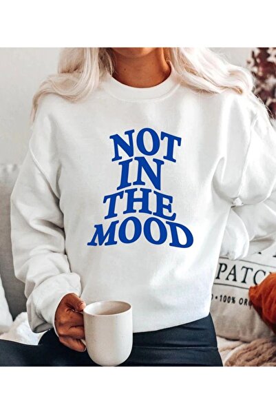 OEM Bluza alba din bumbac 100% Not in the mood