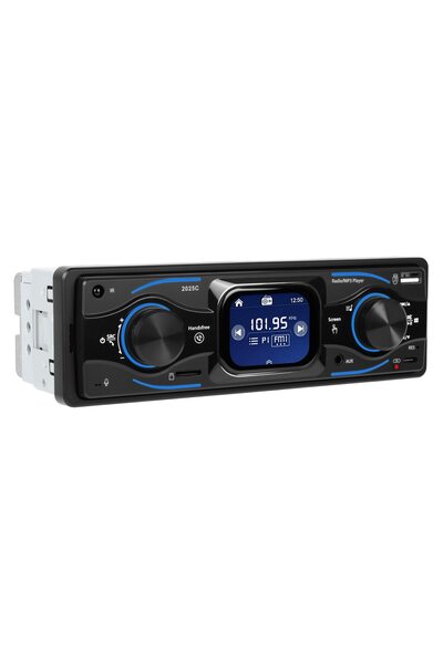 MaxTech Radio mp3 Player, Casetofon cu ecran tactil 2.17" Bluetooth, USB dublu, Auxiliar, Type C, RCA, FM