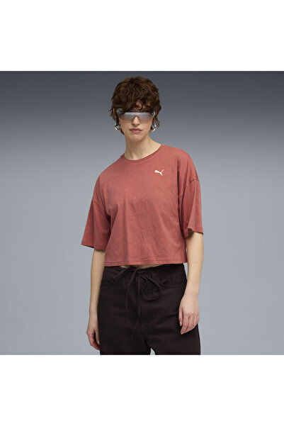 Puma WARDROBE Essentials Γυναικείο Κοντό Μπλουζάκι με Μεγάλο Μέγεθος