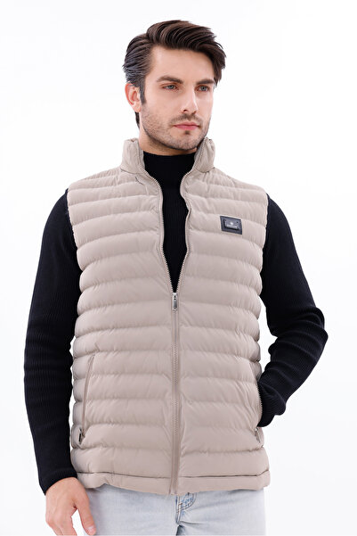 freemen Ανδρικό υφασμάτινο φουσκωτό γιλέκο Nova, ελαφρύ, με επένδυση, με τσέπες με φερμουάρ, αδιάβροχο, άνετο και εφαρμοστό