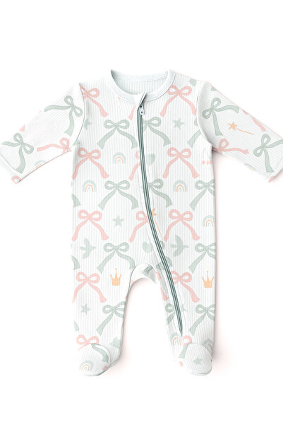 Mama Yoyo Baby&Kids Organic Interlock Jumpsuit - Bow Patterned