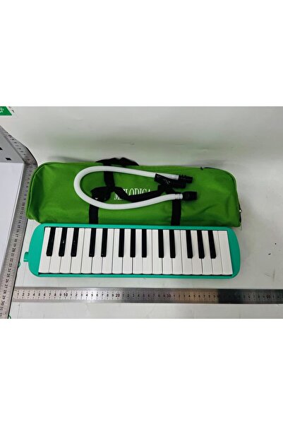Flippy Melodica 32 Keys Flippy, ABS, for Beginners, 45 x 13 x 7 cm, Includes Case and Mouthpiece, Green