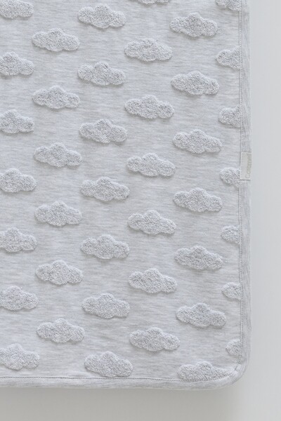 Caramell Baby Blanket Cloud Patterned Color-Grey (85-90cm)