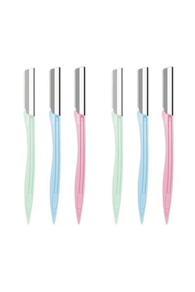 PriStyle Set 6 aparate de ras faciale, oțel inoxidabil, ergonomic, pentru tun...