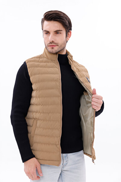 freemen Men's Nova Fabric Puffer Vest Lightweight Padded Zippered Pockets Water Repellent Comfortable Fit