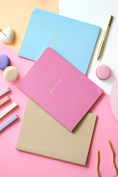 Fulique Soft Leather Cover Lined Notebook Set