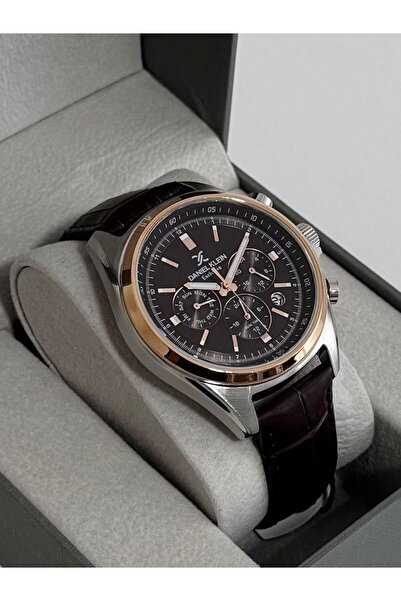 Daniel Klein ERKEK KOL SAATİ ÇELİK KASA DAYANIKLI DERİ KORDON 3 ATM SU GEÇİRMEZ