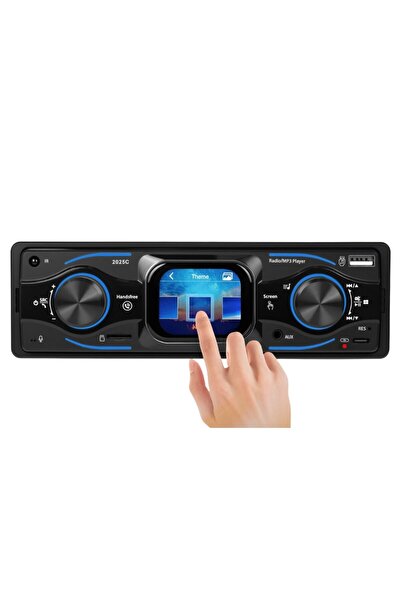 MaxTech Radio mp3 Player, Casetofon cu ecran tactil 2.17" Bluetooth, USB dublu, Auxiliar, Type C, RCA, FM